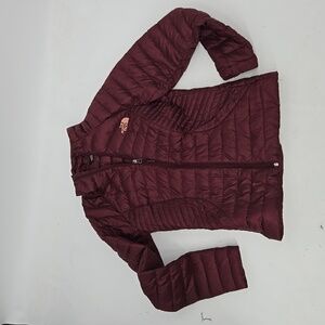 TNF the north face goose down puffer coat XS wine purple